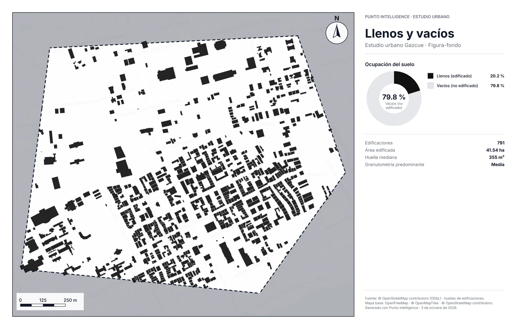 Lámina de llenos y vacíos generada por Punto Intelligence